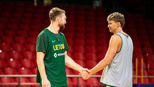 Domantas Sabonis ir Mindaugas Kuzminskas