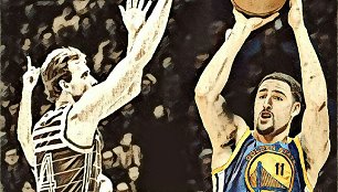 Rimas Kurtinaitis ir Klay Thompsonas