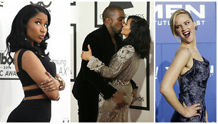 Reese Witherspoon, Nicki Minaj, Kanye Westas su Kim Kardashian ir Jennifer Lawrence