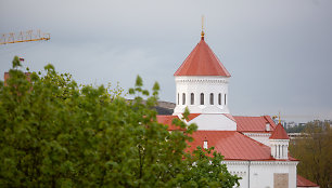 Lietaus nuplauti Vilniaus stogai ir bokštai