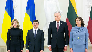 Olena Zelenska, Volodymyras Zelenskis, Gitanas Nausėda, Diana Nausėdienė