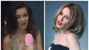Kylie Minogue dainos &bdquo;Crystallize&ldquo; vaizdo klipe paprasta paauglė virto popžvaigžde