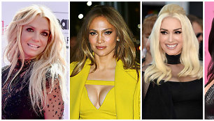 Britney Spears, Jennifer Lopez, Gwen Stefani ir Selena Gomez