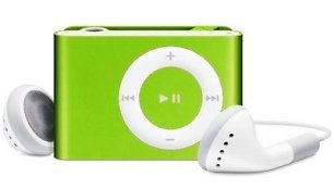 Žalias „iPod“ grotuvas