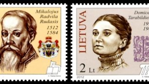 Ant naujų pašto ženklų – Mikalojus Radvila Rudasis, Domicelė Tarabildienė, Stasys Šimkus.