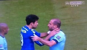 Diego Costa ir Pablo Zabaleta