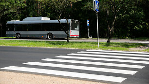 Nemenčinės plente esanti pėsčiųjų perėja, kurią ruo&scaron;iamasi panaikinti