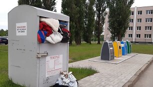 Perpildyti tekstilės konteineriai Tauragėje