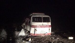 Ant minos užvažiavęs autobusas Artemivske.