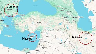 Bulgarija, Kipras, Iranas