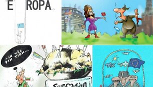 V.Mazuronio inicijuoto karikatūrų konkurso pie&scaron;iniai