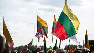 „Baltijos kelio“ 30-mečio minėjimas Lietuvos ir Latvijos pasienyje