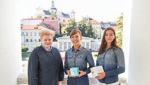Dalia Grybauskaitė, Donata Vi&scaron;tartaitė ir Milda Valčiukaitė