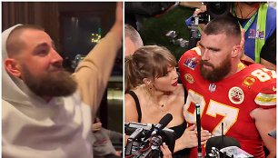 Jonas Valančiūnas ir Travisas Kelce