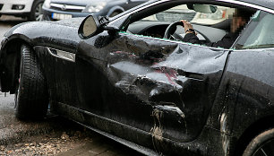 Sunkvežimio ir automobilio autoįvykis Saltoniškių gatvėje