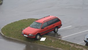 Pasato vairuotojas, statydamas automobilį, panašu, gerokai persistengė.