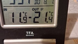 Oro temperatūra Mažeikių rajone