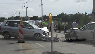 Avarija prie Varnių tilto Kaune