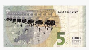 Stefanos pie&scaron;iniai ant banknotų 