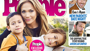Jennifer Lopez su vaikais Maxu ir Emme