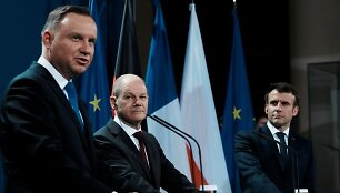 Andrzejus Duda, Olafas Scholzas, Emmanuelis Macronas
