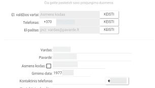 Sergu.lt sistemoje aptikti kito asmens duomenys 