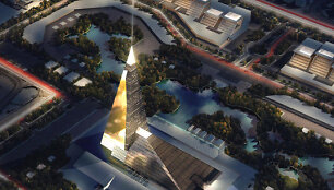 &bdquo;Zayed Crystal Spark&ldquo; piramidė-dangoraižis