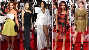 Jessica Alba, Nicki Minaj, Rihanna, Nicole Polizzi-Snooki ir Shailene Woodley
