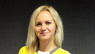 Karolina Stažytė &bdquo;serga&ldquo; už Lietuvos futbolo rinktinę