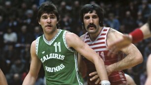 Arvydas Sabonis ir Vladimiras Tkačenka