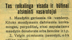 Straipsnis žurnale „Baltijos pliažas“ 1933 m. 