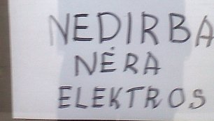 Palanga liko be elektros