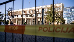 Mitinguotojai būruojasi &scaron;alia Seimo