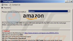  Internete plinta kenkėjas, pra&scaron;antis mokėti &bdquo;Amazon&ldquo; dovanų kortele