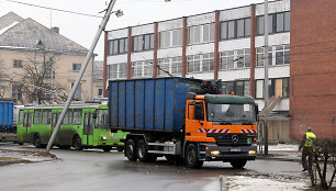 Troleibusų linijos avarija