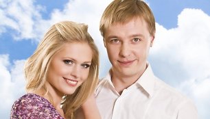 Serialo „Naisiu vasara“ pagrindinių aktorių pora A.Grudytė ir A.Žvinys