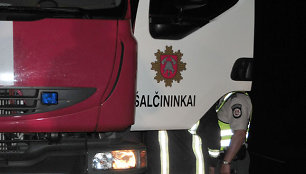 Šalčininkų ugniagesiai, policija