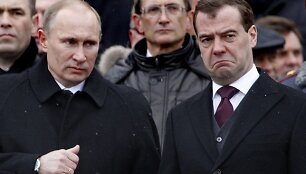 Vladimiras Putinas ir Dmitrijus Medvedevas