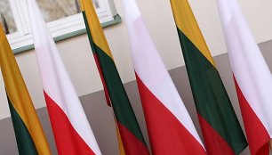 Lietuvos ir Lenkijos vėliavos