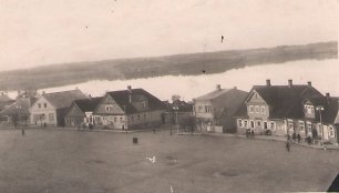 Zarasų miesto Sėlių aikštės vakarinė dalis, apie 1932 m. 