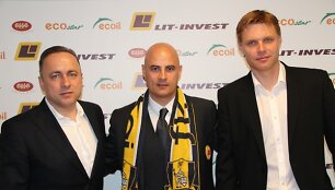 &bdquo;Trakų&ldquo; prezidentas Ivanas Nevoina, Silvio Broli ir Edgaras Jankauskas