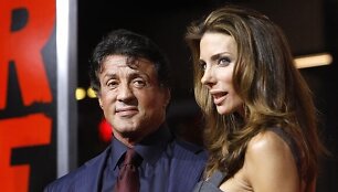 Aktorius Sylvesteris Stallone su žmona Jennifer Flavin 