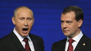 Vladimiras Putinas ir Dmitrijus Medvedevas