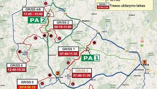 &bdquo;Rally Žemaitija 2018&ldquo; žemėlapis