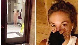 &bdquo;Playboy&ldquo; modelis Dani Mathers vie&scaron;ai pasityčiojo i&scaron; persirenginėjančios moters sporto klube