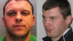 M.Mickevičius (kairėje) ir A.Ringaila (de&scaron;inėje) - ie&scaron;komi britų policijos.