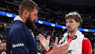 Jonas Valančiūnas ir Matas Buzelis