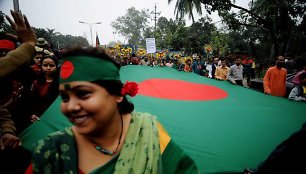 Pagaminta  didelė Bangladešo vėliava