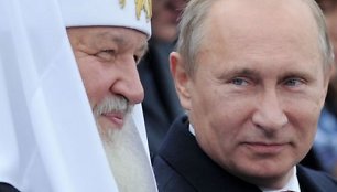 Vladimiras Putinas ir Rusijos stačiatikių patriarchas Kirilas