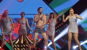 Juozas Butnorius, kadras iš „Eurovizijos“ nacionalinės atrankos laidos